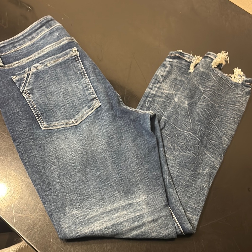 Buckle ankle skinny jeans like new.
